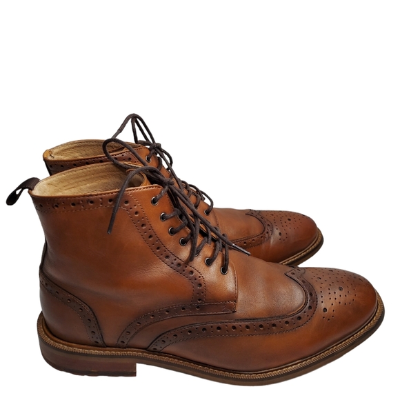 aston grey wingtip boots